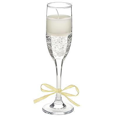 Champagne Glass Gel Candle